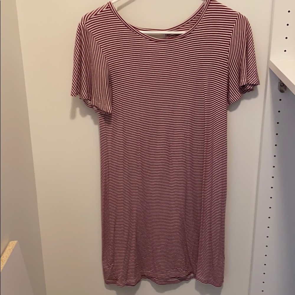 striped t shirt dress
